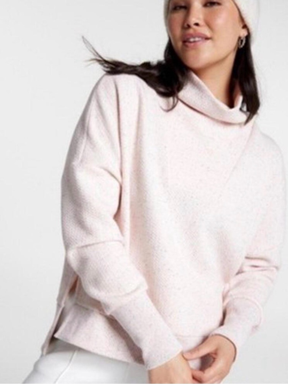 CALIA by Carrie Underwood Blush Pink Cowl Neck Pullover